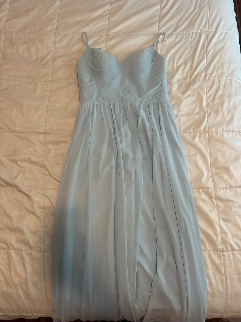 Azazie Light Blue Chiffon Dress